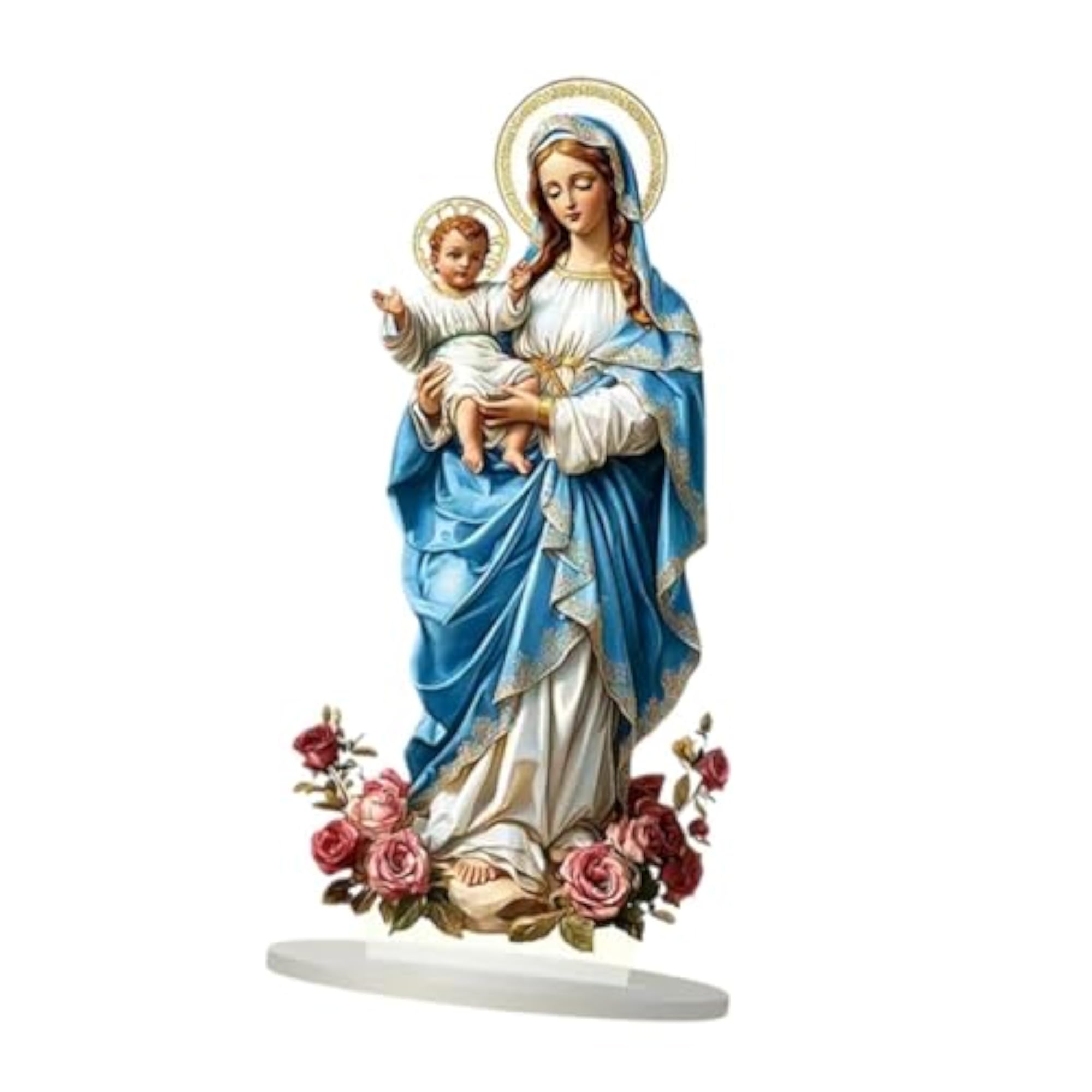 Blessed Mary with Child Jesus Sign Home Decor