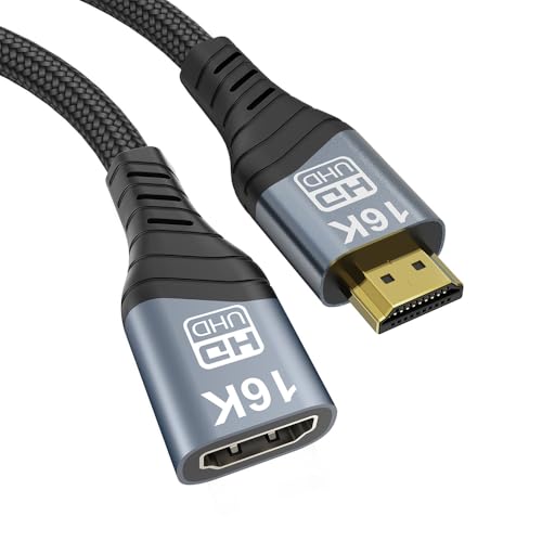 Xiwai 16K 8K UHD ���� 96Gbps HDMI 2.2 �o�[�W���� �^�C�vA �I�X - HDMI ���X���� HDTV �P�[�u�� 1m (HDTV �f�X�N�g�b�v �m�[�g�p�\�R�� ���j�^�[�p)