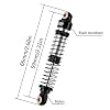 INJORA 59MM Threaded Shock Absorber Oil Damper for 1/18 RC Crawler Redcat Ascent18 Upgrade(Black Silver)