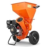 VEVOR Wood Chipper Shredder Mulcher, 7HP Heavy Duty Gas Powered Engine, 3” Max Diameter 212cc 4.1 kW, 4-Stroke 3-in-1 Woodchipper, Fast Chipping Chopping for Forestry, Gardens, EPA Certified