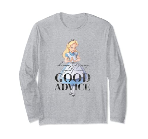 T-shirt Alice in Wonderland Disney 100 ans à manches longues pour adulte