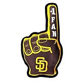 Pets First MLB San Diego Padres #1 Fan Toy. Best Sports Dog Toy with Double Stitched Trim and Tough Nylon Material Filled with Chewable Polyfil and Inner Squeaker