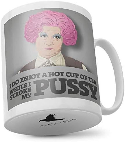 I Do Enjoy a Hot Cup of Tea While I Stroke My Pussy Mug by Black Raven Design