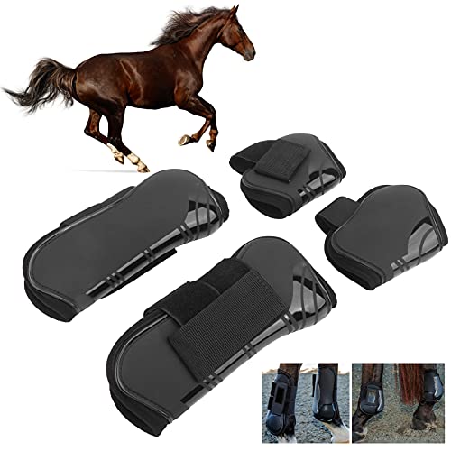 Haowecib Medicina esportiva de cavalo, envoltórios de perna 4 peças com alça de velcro para pular de
