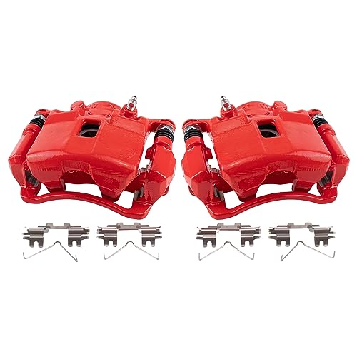 Image of TRQ Performance Front Driver and Passenger Side Brake Caliper Set Compatible with 02-06 Acura RSX Base 03-11 Honda Civic Hybrid 09-11 Civic Hybrid-L 04-05 Civic SI 07-08 Fit