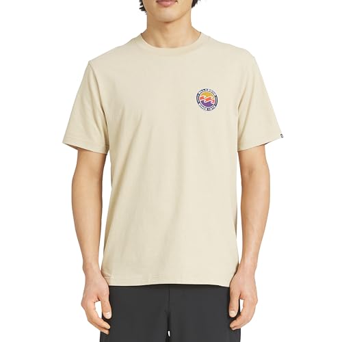 Billabong Mens Regular Fit Premium Soft Cotton Tee Short Sleeve T-Shirt Pale Khaki X-Large