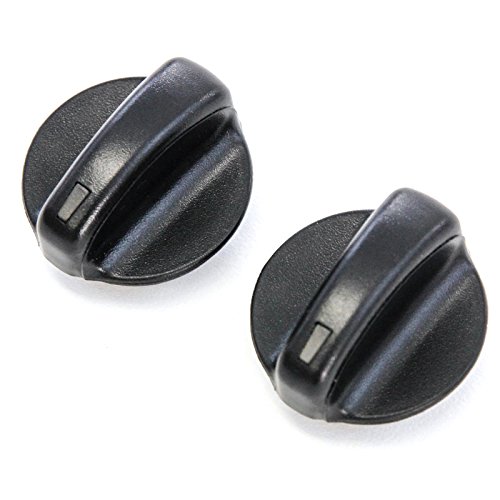 2 Control Knobs Heater Ac 1993-1997 Compatible With Chevrolet Geo Prizm Temperature Switch Black #TOP15