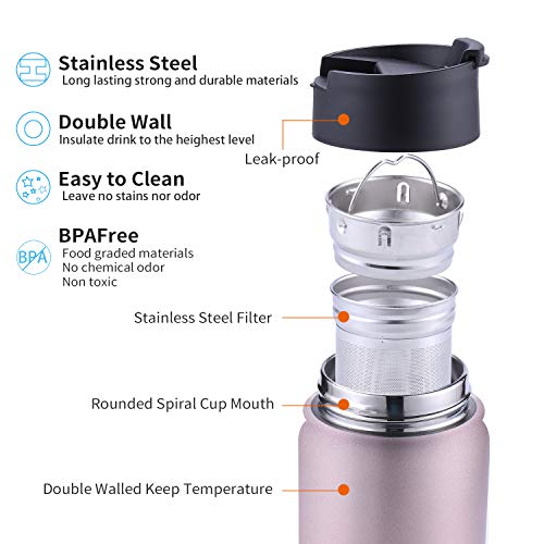 Sivaphe Rosegold Tea Infuser Travel Mug