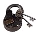 EcWorld Enterprises 7700110 Vintage Antique Iron 5 In. High Lock Padlock With Keys Reproduction