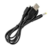 OcioDual Cavo Dati e Caricatore PSP, Alimentatore PSP Portatile Compatibile con 3000, 2000, 1000, USB 2 in 1, DC 5V, Cavo di Ricarica, Alimentazione Mini USB, 1 metro, Nero