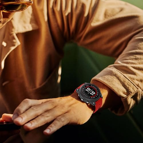 U-LIMVE Pasek do Zegarka Garmin Fenix 8 51mm/Fenix 7X/Fenix 7X Pro/Fenix 6X/Fenix 6X Pro/Fenix 5X/Fenix 3,Silikonowy Pasek Zamienny QuickFit 26mm
