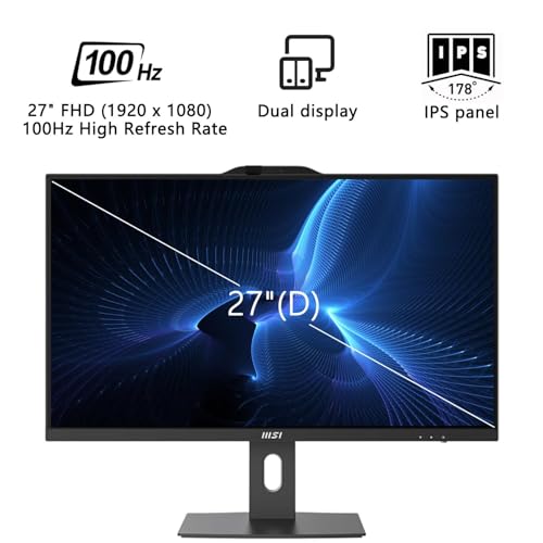 Image of msi PRO AP272P Business All-in-One Desktop, Intel Core i5-14400 | 32GB RAM, 1TB SSD, 27 inch IPS FHD 100Hz Eye-Care Display, IR FHD Webcam, Wi-Fi 6E, HDMI, DP, Wireless KB & Mouse, Win 11 Pro