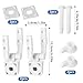 White Plastic Toilet Seat Hinge Replacement - Universal Toilet Seat Bracket with Bolts, Screws & Nuts