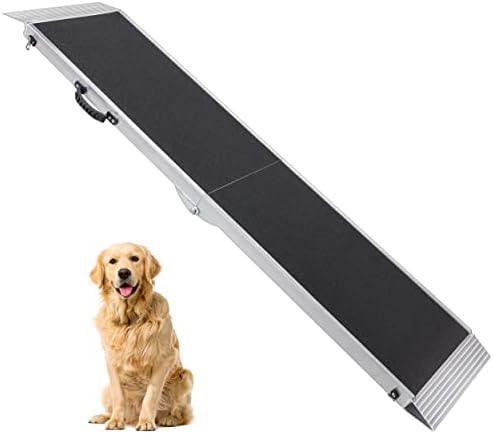Dog Ramp, Pet Ramp 84" L x 15" W, 400 LBS Capacity Foldable Car Ramps for Small Dog, Medium Dog, Large Dog, Used for Bed, Car, Truck, SUV