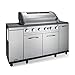 LANDMANN Rexon cooK PTS 6.1 Gasgrill | 6+1 stufenlos einstellbare Edelstahlbrenner | cooK-Zone für die perfekte Beilage | Doppelwandiger Deckel mit integriertem Thermometer & emaillierte Grillroste