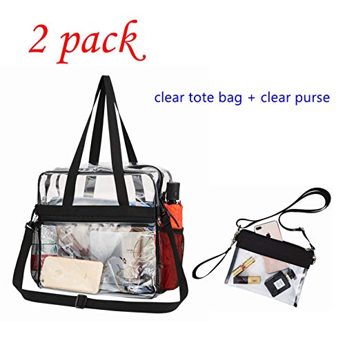 Clear Bag, Clear Tote Bag Stadium Approved for Work, Sports Games, Concerts