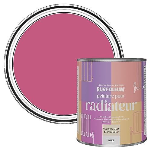 Rust-Oleum Peinture Rose Résistante à la chaleur pour Radiateur, Finition Mate - Framboise 750ml