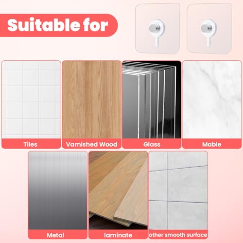 Image of Ptwola 20 Counts Nail Free Picture Hangers Nail Free Wall Hangers Self Adhesive Hooks Sticky Screw Wall Hook Clear Waterproof Oilproof for Picture Hanging Kitchen Bathroom Office Photo Frame