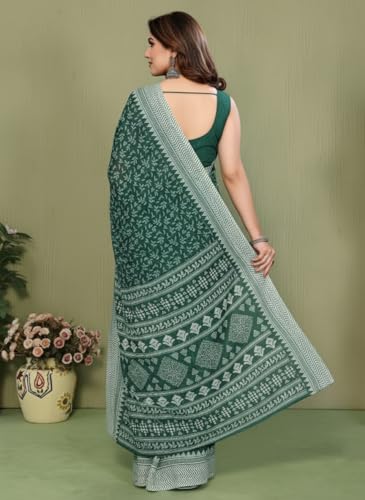 Image of Yashika Women's Georgette Saree with Blouse Piece for Traditional Ethinic Wear Sari