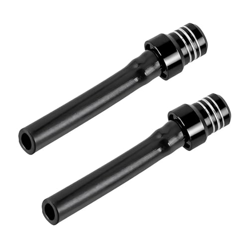 VCYOPN 2 PCS Breather Hose Gas Fuel Tank Cap, CNC One-Way Fuel Tank Valve Vent Tube with Check Ball, Aluminum Breather Valve Tube for 50cc 110cc 70cc 125cc ATV Dirt Pit Quad Bike (Black)