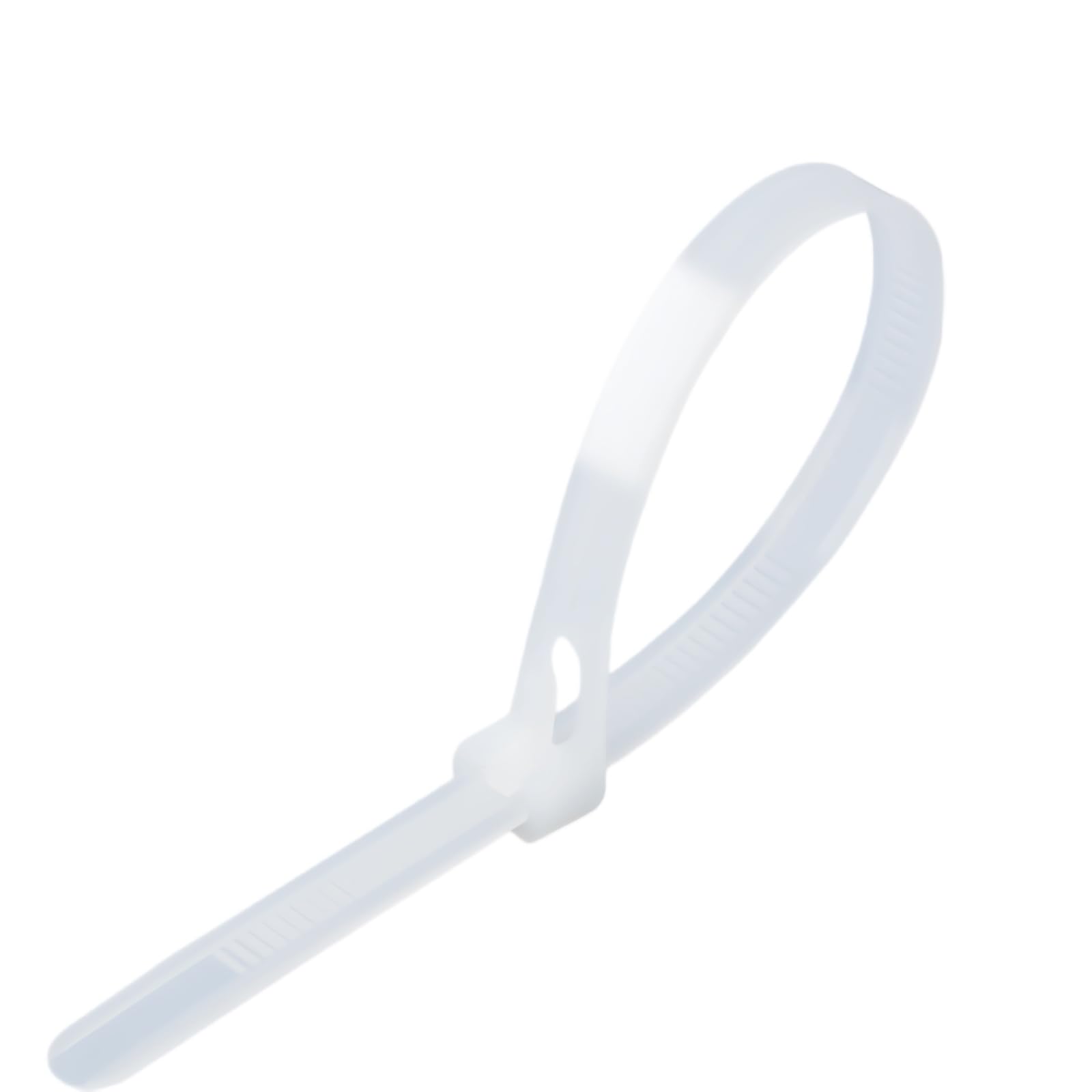 Reusable Zip Ties Nylon 100 PCS (White, 6inch)