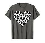 Cow-Print Heart T Shirt Women Heifer Farm Mom Mothers Day T-Shirt