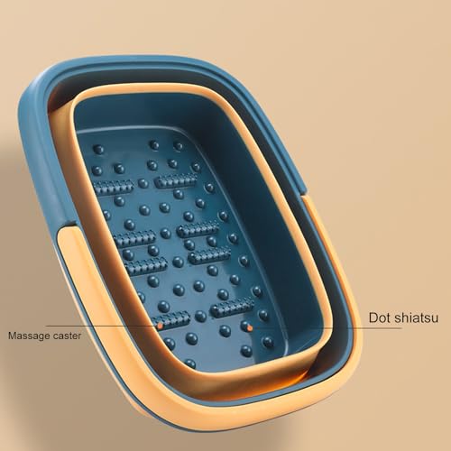 Spa de pies plegable con masaje 44.5x34x23 cm azul oscuro miniatura 5