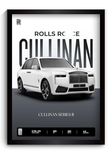 Image of Funk You Store Rolls Royce Cullinan Poster | Framed Poster of Rolls Royce Car A4 Sized (31 x 23 cm) for Wall, Gift for Boys, Car Posters | Supercar Luxury Frames Hanging, Room Decor, Gifting (F 059)