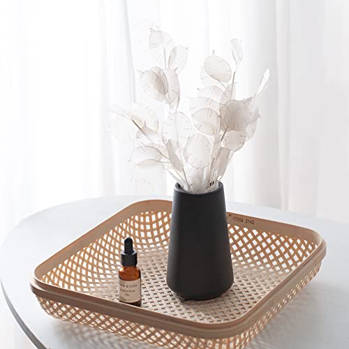 Decorswith Ceramic Vase Flower Vases Minimalism Style, Black Matte Vases For Home Decor Painting Modern Table Fireplace Bedroom #TOP6