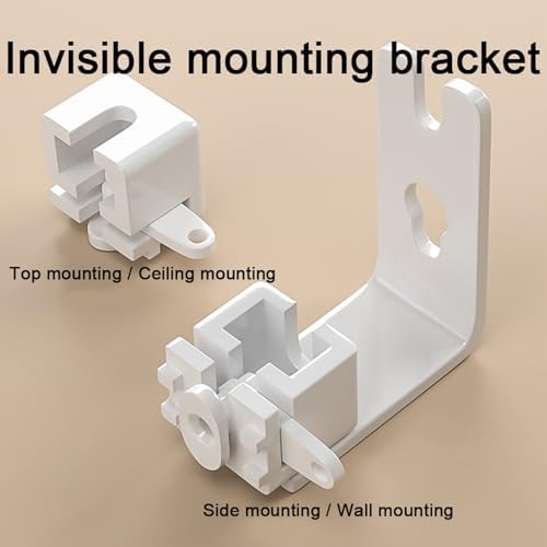 Black Ceiling Track Room Divider with Silent Rollers - 15.9FT Wall-Mounted Curtain Rod for Living Room, Bedroom, Bathroom - Perfect for Privacy in Open Spaces & Stylish Decor