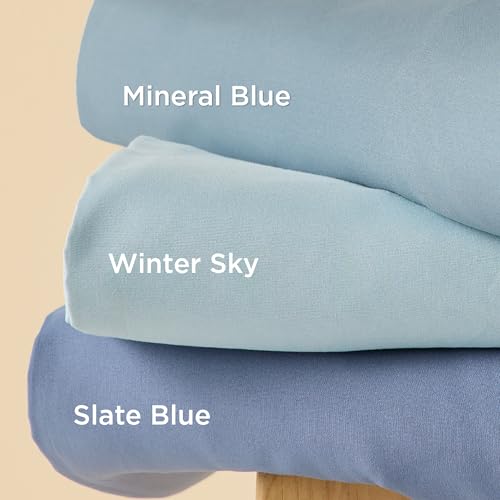 Image of Bedsure Twin /Twin XL Duvet Cover, Double Brushed Bedding Set, Baby Blue | For Kids & Adults, 68 inchx90 inch Comforter Cover, Hotel Luxury, All Season, Breathable, Easy Care, Lightweight, Zipper Closure