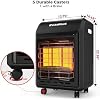CAMPLUX 18,000 BTU Outdoor Propane Heater with ODS & Tip-over Protection, 3-Setting LP Gas Patio Heater with Regulator & Hose for Garage, Courtyards and Construction Sites, Warm Area up to 450 Sq.Ft