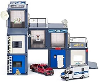 Siku 5510, Posterunek policji, Tworzywo sztuczne, Wielokolorowy, Światło i dźwięk, Z 2 pojazdami i wieloma akcesoriami, Liczne możliwości montażu, Wiele funkcji