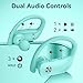 bmani Wireless Earbuds Bluetooth Headphones 48hrs Play Back Sport Earphones with LED Display Over-Ear Buds with Earhooks Built-in Mic Headset for Workout Mint Green