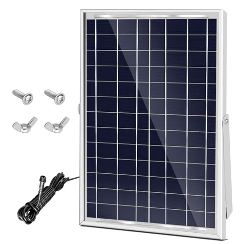 GRUBSFARM Solar Power Panel - Empower Coop Door with a 6W 6V Solar Panel Accessory - Effortless Setup, Simplified Installation, and Efficient Energy for Optimal Poultry Protection