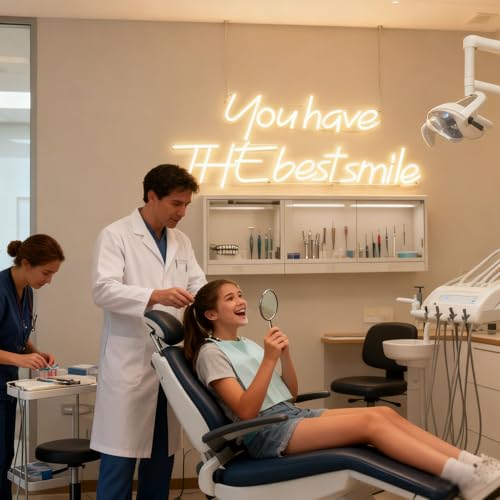 XIMAQIS You Have The Best Smile Neon Sign for Dental