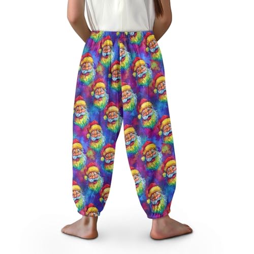 Image of Unisex Little Kids Yoga Trousers Bohemian Beach Pants Baggy Harem Activewear for Boys and Girls Age 3-10