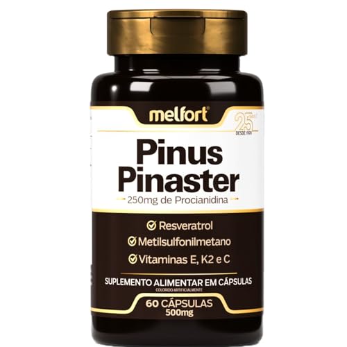 Pinus Pinaster Com Reverastrol, Vitamina E, K2 120 Cápsulas