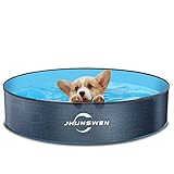 JHUNSWEN Plastic Pool for Kids, 32 inches Pet Kiddie Pool Hard Plastic Dog Pool for Backyard Outdoor Home Indoor, Pet Bathtub with Anti Slip Bottom for Kids, Duck, Cat