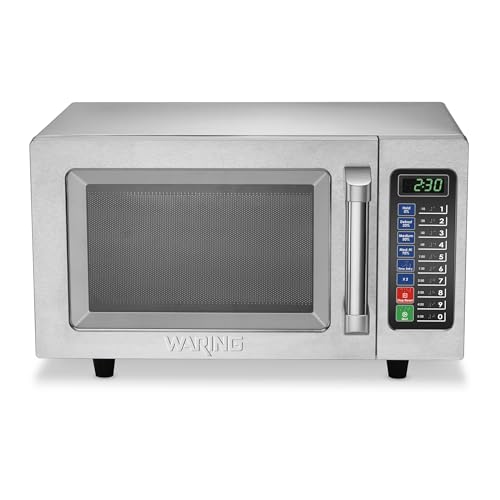 Waring Commercial WMO90 Medium Duty Microwave Oven, 0.9 Cubic Feet, 10 Programmable Memory Settings,...