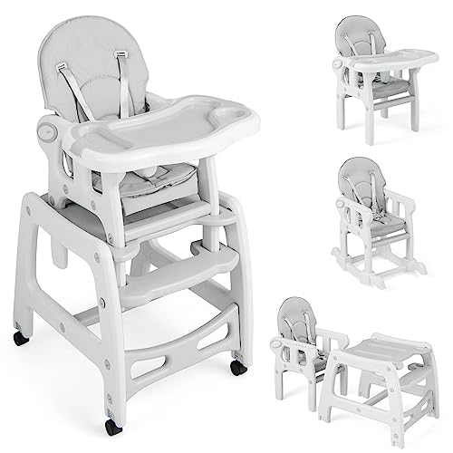 Lifezeal Trona 5 En 1, Trona Móvil Con Función Balancín, Trona Con Doble Bandeja Extraíble, Cojín De Asiento Y Reposapiés, Trona Combi Con Cinturón De Seguridad, A Partir De 6 Meses Gris Lifezeal Trona 5 En 1, Trona Móvil Con Función Balancín, Trona Con Doble Bandeja Extraíble, Cojín De Asiento Y Reposapiés, Trona Combi Con Cinturón De Seguridad, A Partir De 6 Meses Gris