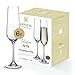 Crystal Bohemia Sektgläser - 6er Set, je 200 ml, spülmaschinenfest, schlank, kratzfest & elegant - Klassische Kristallgläser für Champagner & Prosecco - Ideal für Dinnerpartys & als Geschenk