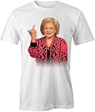 Betty White Middle Finger T-Shirt | White, Printed Tees, Graphic Tshirts|Funny, Humor, Sarcastic