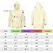 APEXUP Packable Rain Jacket Men with Reflective Zipper, Lightweight Waterproof Jacket Windbreaker Hooded Raincoat, Mens Rain Jackets for Outdoor, Running, Hiking, Travel, Cycling (Beige, L)