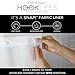 Hookless It’s A Snap! Waffle Shower Curtain, 3-in-1 Shower Curtain Includes Fabric Shower Curtain with Sheer Top Window, Flex-On Rings & Fabric Liner, 71” x 74”, Frost Grey