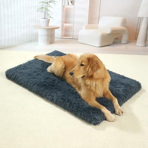 クッション 猫 マット 犬 シャギー ペットマット 敷き物 ハウス ふわふわ 防カビ 簡単お手入れ 滑り止め 折り畳み 収納便利 高耐久 防風防湿 犬猫兼用 通年 インドア 車内 クーラー用 XL:100*65*8CM