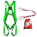 PONSA KIT basico anticaídas Arnés de Seguridad Trabajo en Altura Regulable Anticaídas con Anclaje Dorsal, Elemento Fijo Amarre y 2 Mosquetones.