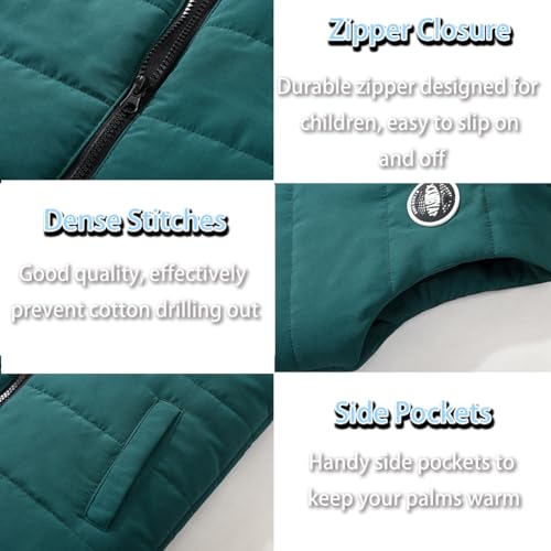 Image of SNOW DREAMS Girls Puffer Vest Lightweight Sleeveless Jackets Hooded Winter Fall Vests Quilted Coat