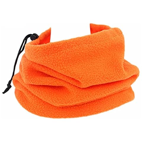 Warmer Scarf, Classic Soft Fleece Winter Neck Warmer Gaiter, Neck Gaiter Face Scarf, Windproof Scarves Cold Weather Scarf (Orange) Cover