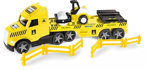 Rouleau compresseur et rampes amovibles sur le grand camion Magic Truck Wader